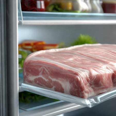 冰箱保鲜层存猪肉