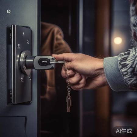“保险柜开锁，注意保管钥匙”