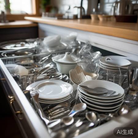 餐具厨具光亮待晾