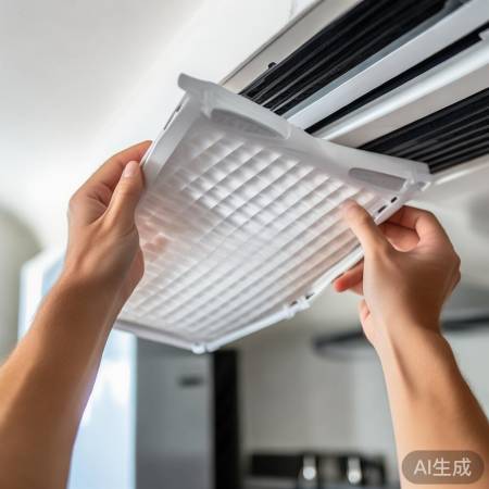 安装晾干滤网，恢复清新空调