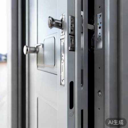 观察门锁，确认上下双舌锁