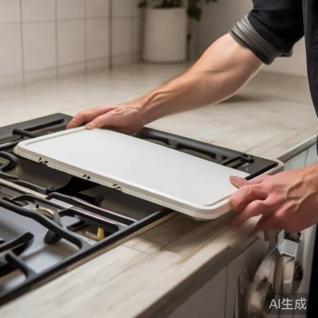 涂抹油，灶盖滑入座