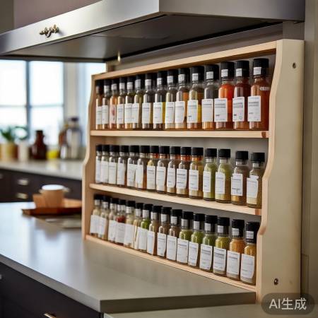 调料摆放技巧，空间节省易拿取