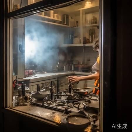 燃气泄漏，通风关闭阀门