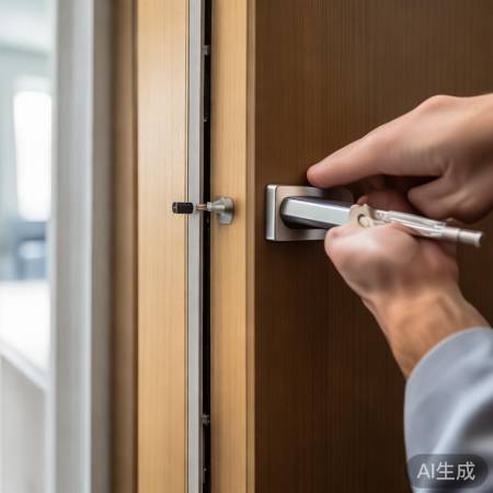 调整指纹锁位置，降低噪音
