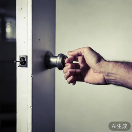 转动门把手解锁