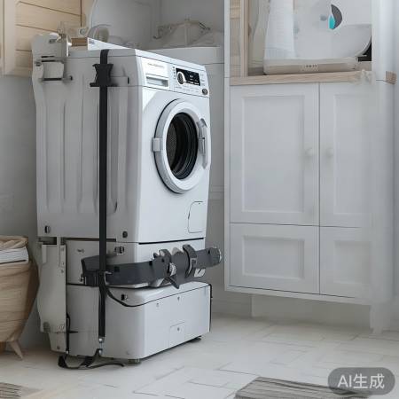 倒放洗衣机，确保稳定