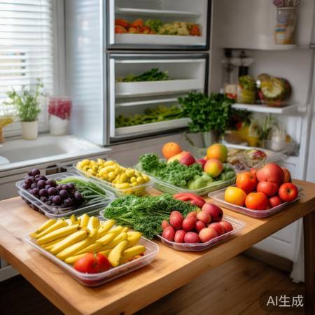 “水果蔬菜分开储,冰箱门架勿放