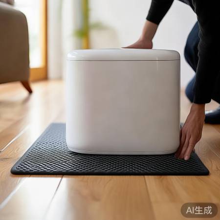 消毒柜放置，垫防滑垫保护地板