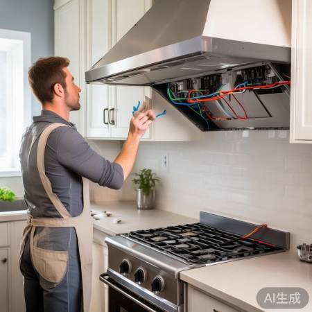 “开油烟机盖，查线路安全”