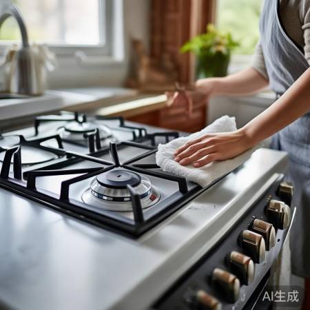 燃气灶定期擦拭，安全又耐用