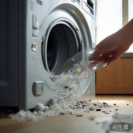 洗衣机内部杂物清理