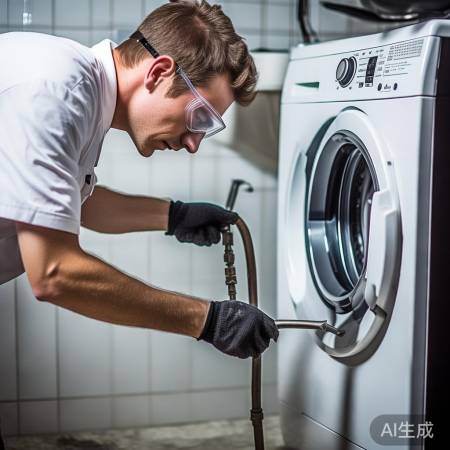 拧紧螺丝，稳固洗衣机