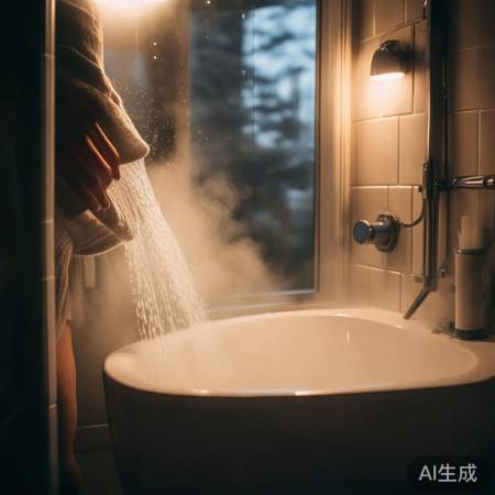 冬天浴室温暖花洒体验