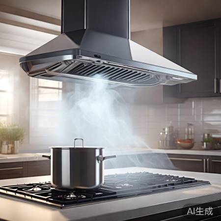 油烟机吸力强劲,全厨房无烟