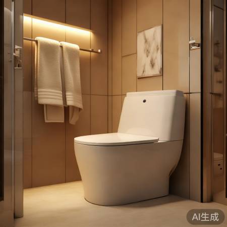 奶油风马桶，提升浴室品质