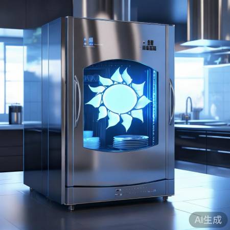 大品牌消毒柜，太阳标志代表紫外