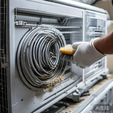 检查空调冷凝蒸发器