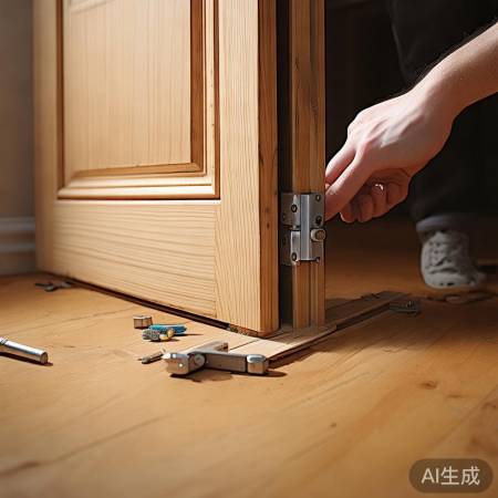 门框问题或门轴需调整