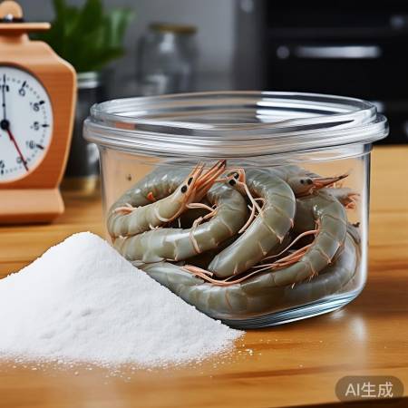 大虾保存要点:适量生石灰,密封