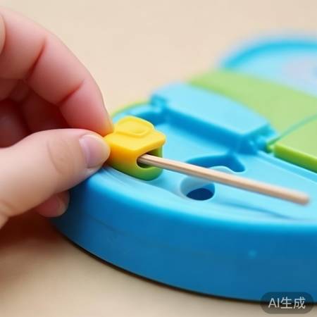 童锁卡住,用牙签解锁