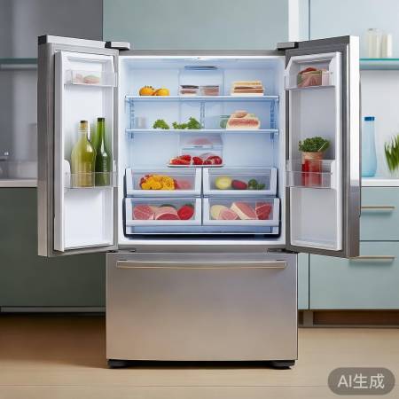 法式冰箱冷冻快，食物新鲜美味