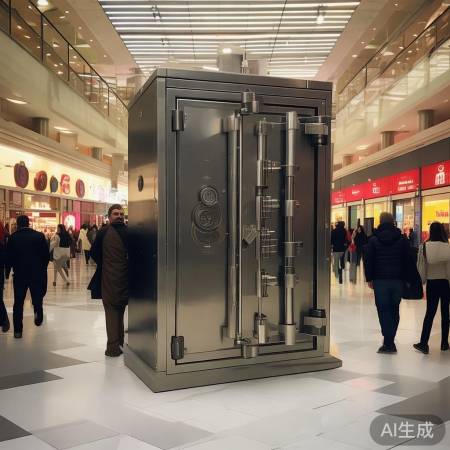 巨保险柜静置闹市