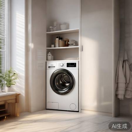 转角浴室柜洗衣机,空间利用新选
