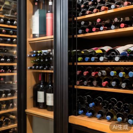 酒柜摆放有技巧,水平放葡萄酒,