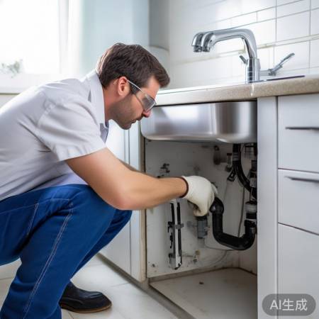 检查水管及地脚螺丝