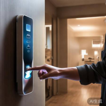“懒人必备指纹锁,一触即开。”