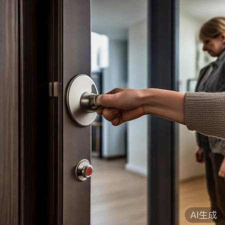 “指纹锁，科技门把手”