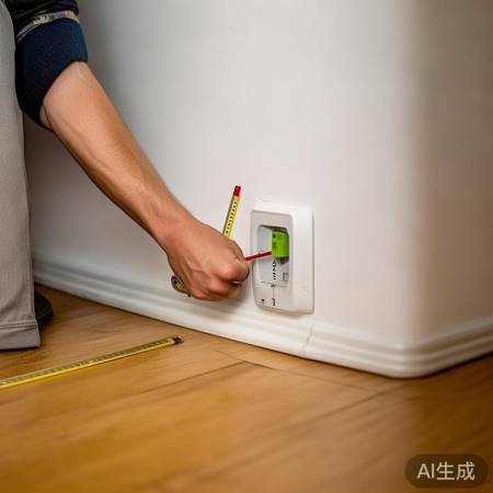量插座位置，标记墙上