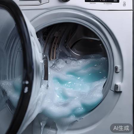 “启动洗衣机,清排堵塞物”